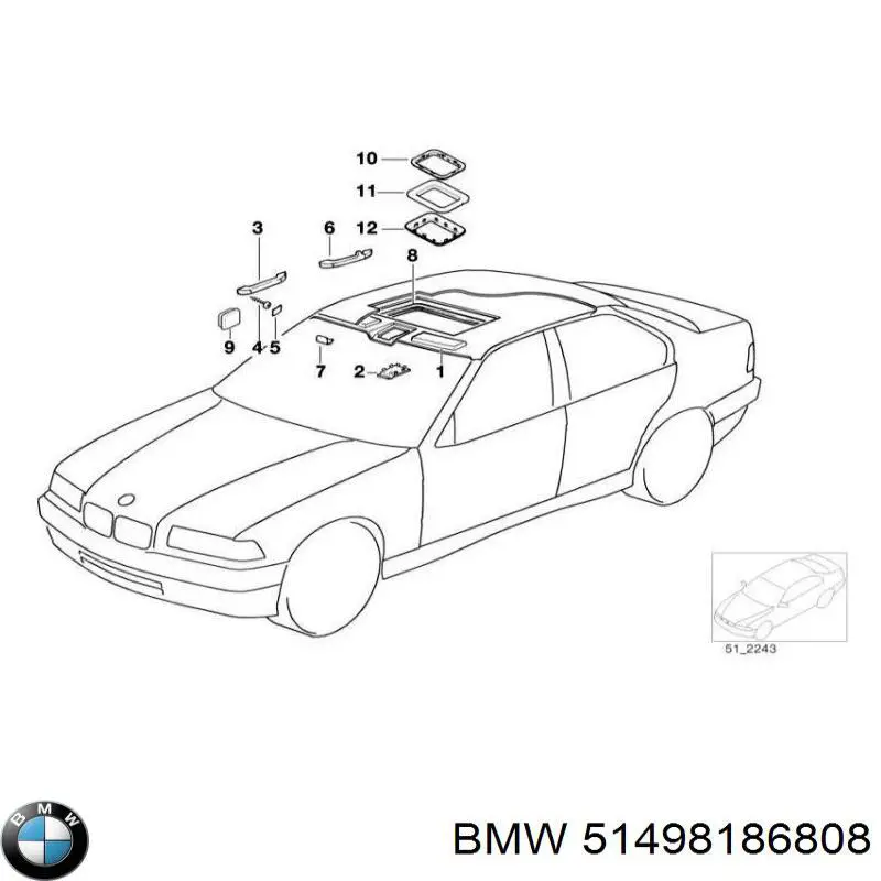 Tapicería para tapa de maletero BMW 5 (E39)