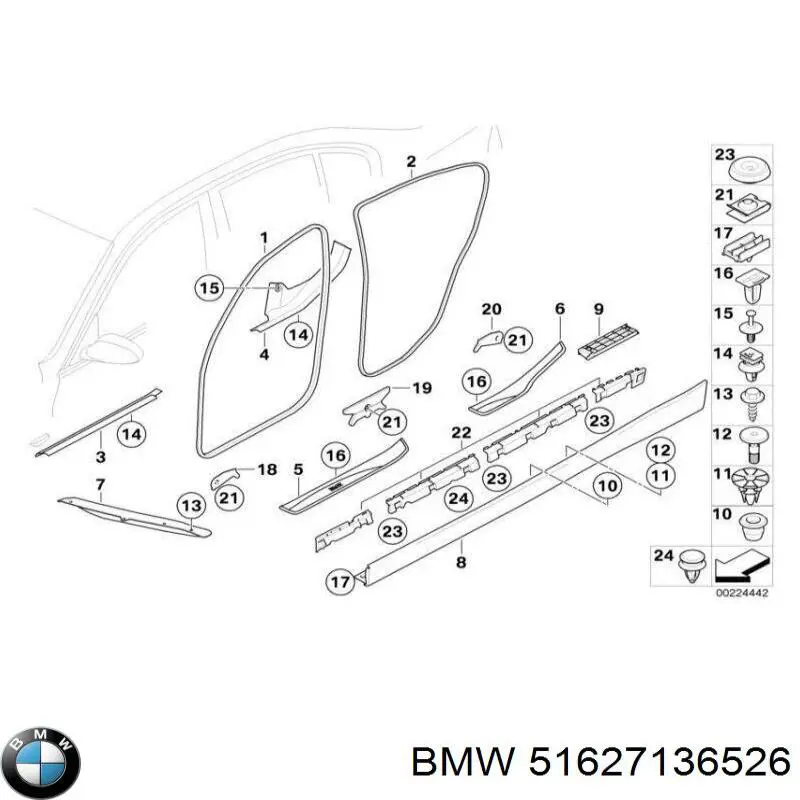 Guardabarros delantero derecho BMW 51627136526 precio, desde 24,15 EUR