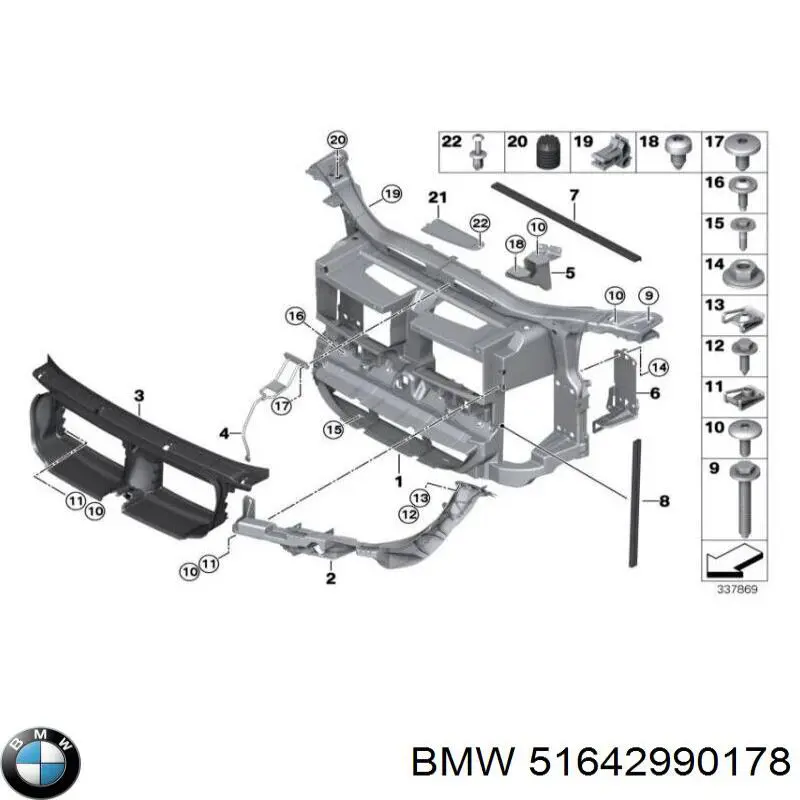Deflector de aire, radiador para BMW X1 (E84)