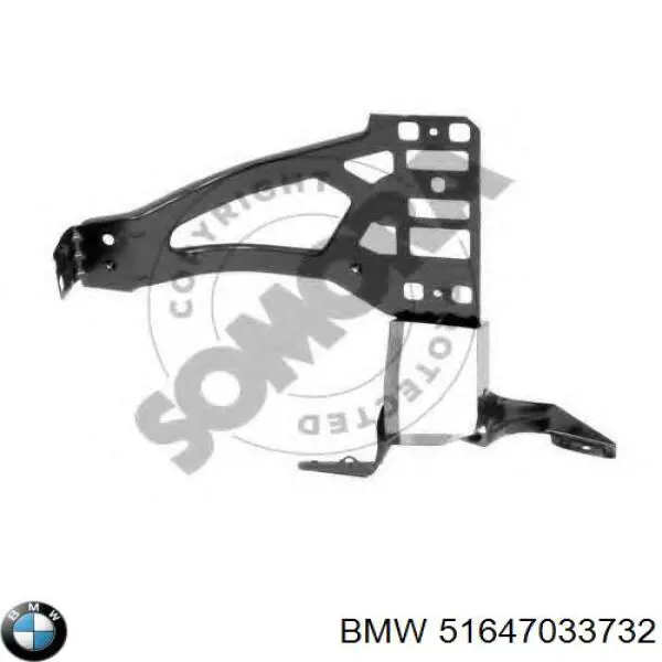 Soporte de radiador derecha para BMW 5 (E61)