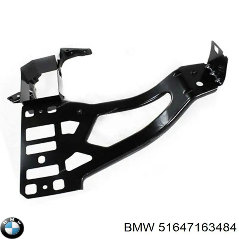 51647163484 BMW soporte de radiador derecha (panel de montaje para foco)