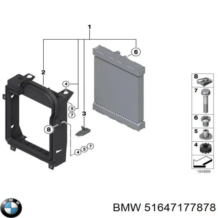 51647177878 BMW deflector de aire, radiador