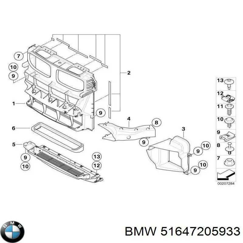 Deflector de aire, radiador para BMW X6 (E71)