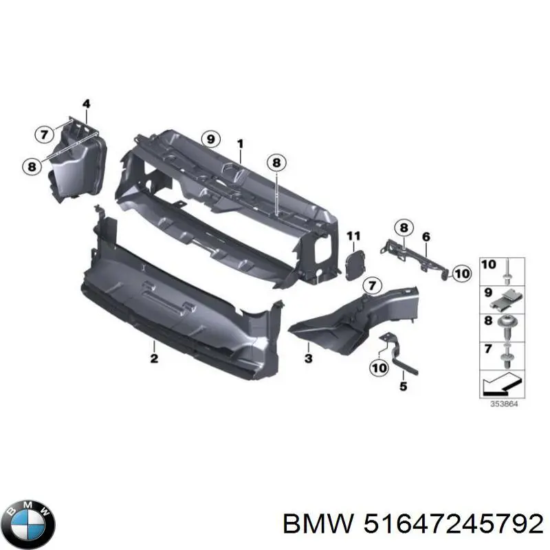 Soporte, faro principal delantero derecho para BMW 2 (F23)
