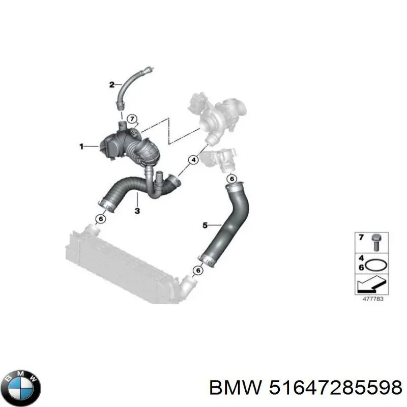 Soporte de fijación del faro delantero derecho 51647285598 BMW