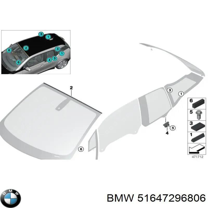 51647296806 BMW soporte de bloqueo del capó
