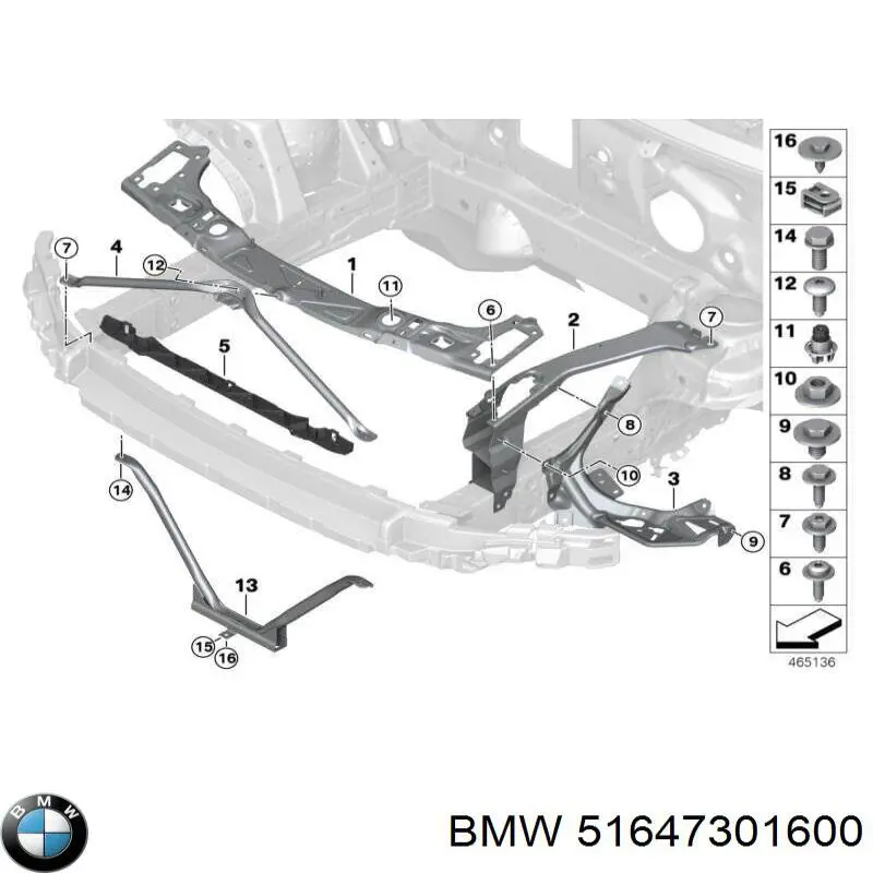 Soporte de fijación del faro delantero derecho BMW 51647301600 precio, desde 58,44 EUR