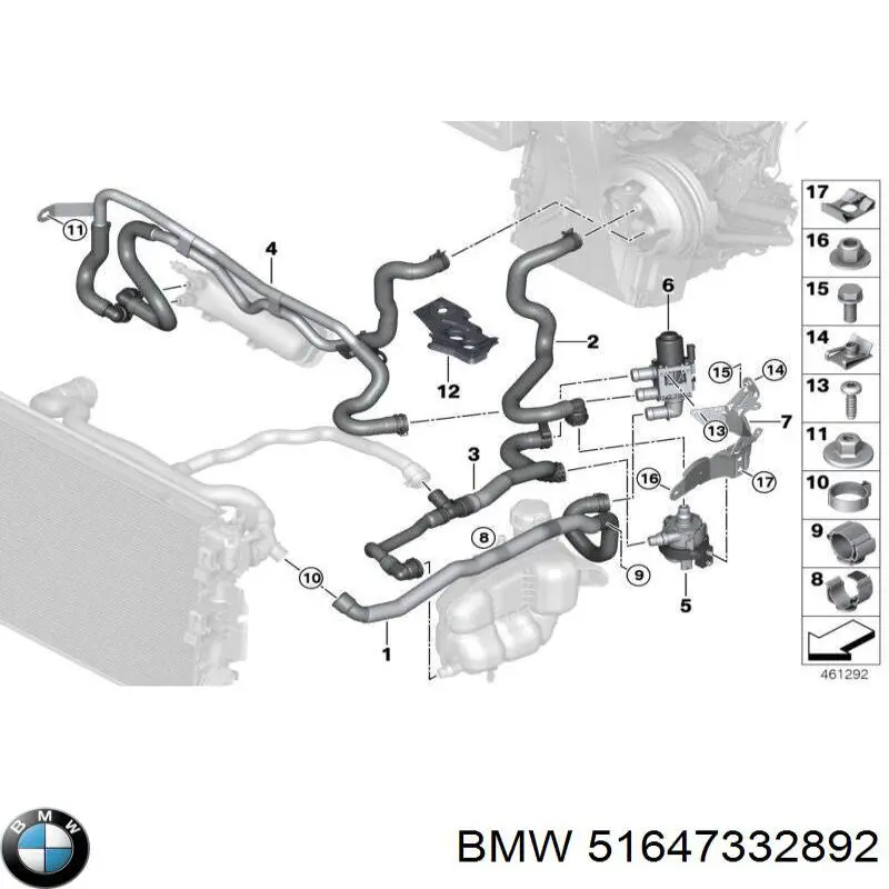 Comprar 51647332892 BMW Deflector de aire del radiador
