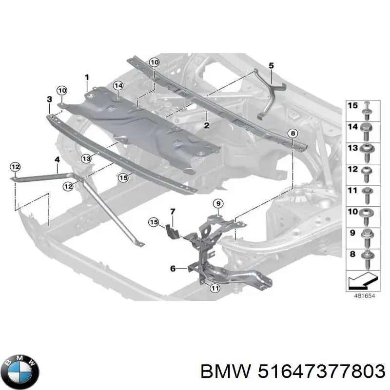 Soporte de fijación del faro delantero izquierdo BMW 51647377803 precio, desde 150,56 EUR