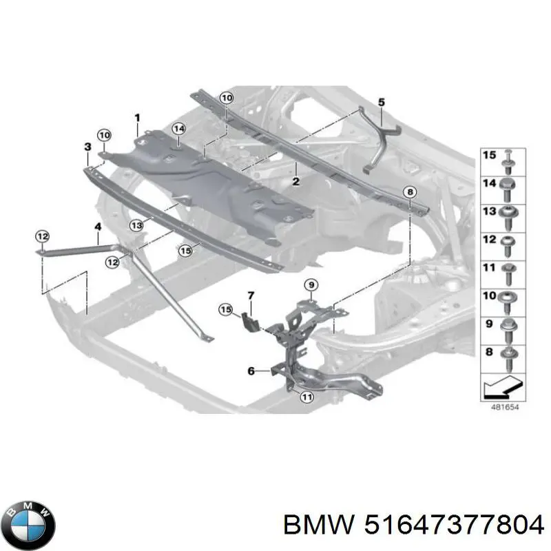 Comprar 51647377804 BMW Soporte de fijación del faro delantero derecho