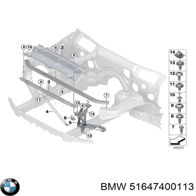 Comprar 51647400113 BMW Soporte de fijación del faro delantero izquierdo