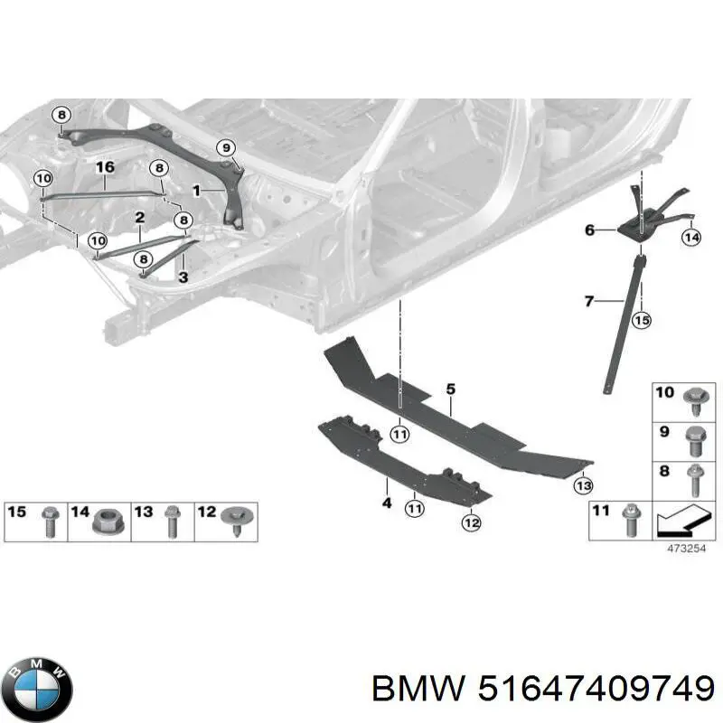 Refuerzo de parachoques delantero BMW 51647409749 precio, desde 46,89 EUR