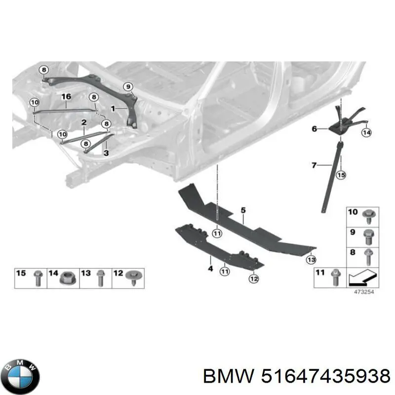 Cubierta superior del panel frontal (soporte del radiador) BMW 51647435938 precio, desde 151,42 EUR