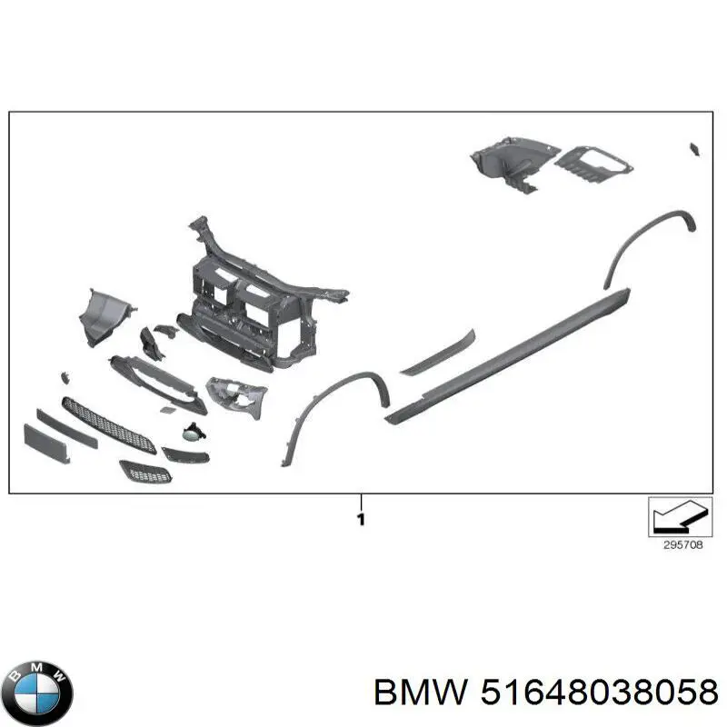Soporte de radiador completo (panel de montaje para foco) para BMW X1 (E84)