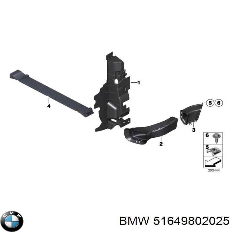 51649802025 BMW soporte de radiador completo