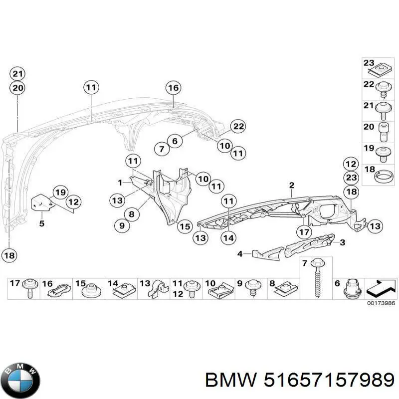 Soporte superior de guardabarros delantero izquierdo BMW 51657157989 precio, desde 66,49 EUR