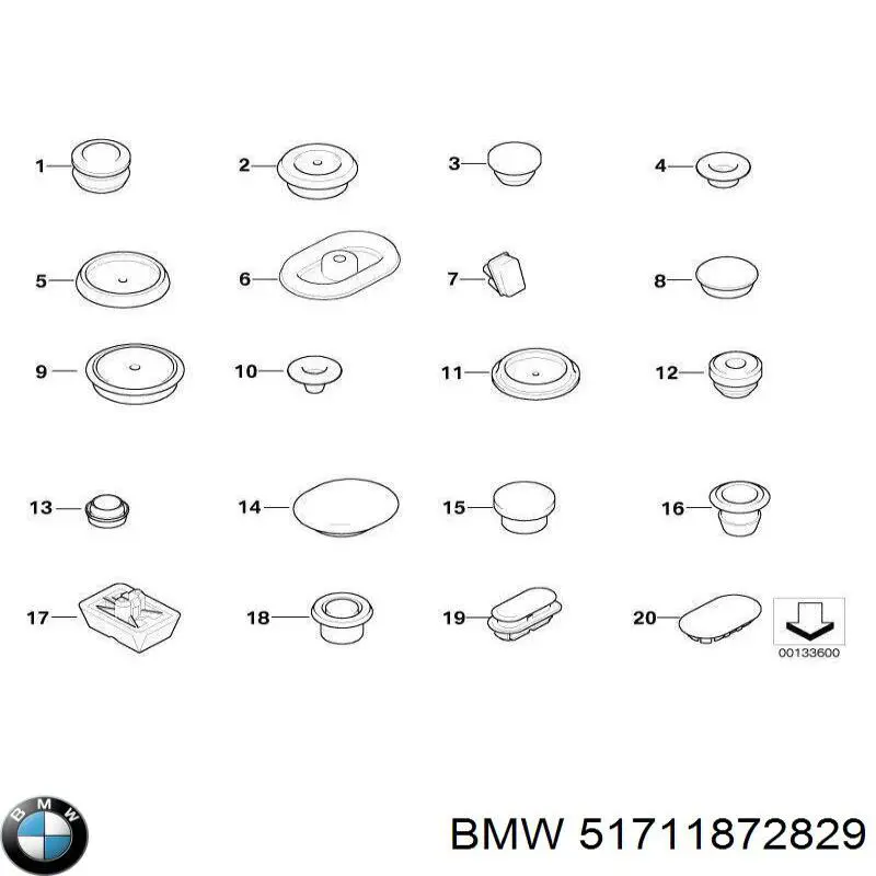 51711872829 BMW juego de reparación, cilindro de freno principal