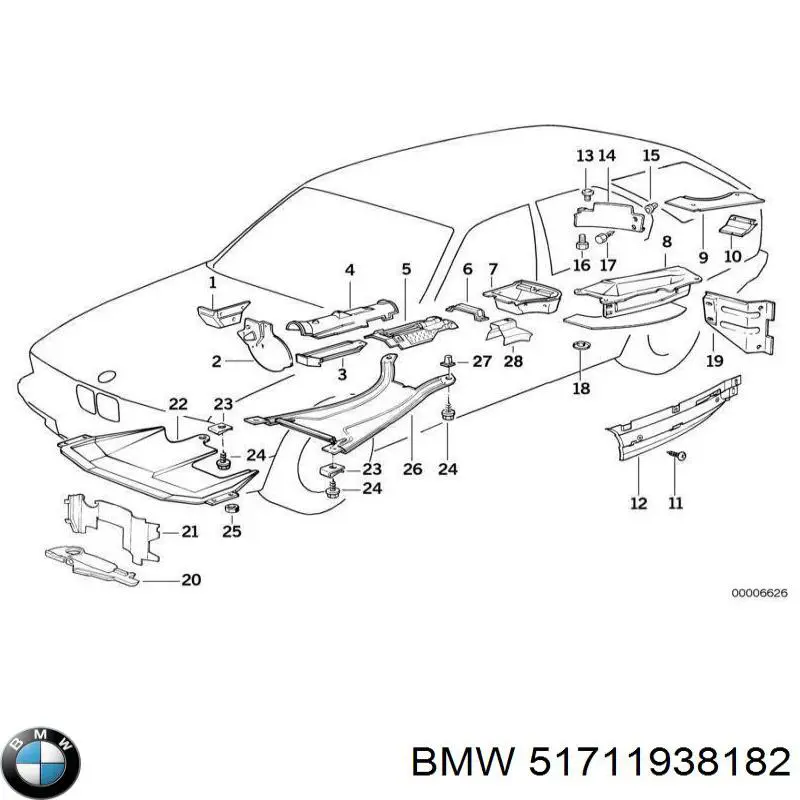 Comprar 51711938182 BMW Protección motor / empotramiento