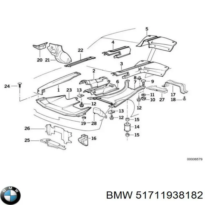 Protector antiempotramiento del motor para BMW 5 (E34)