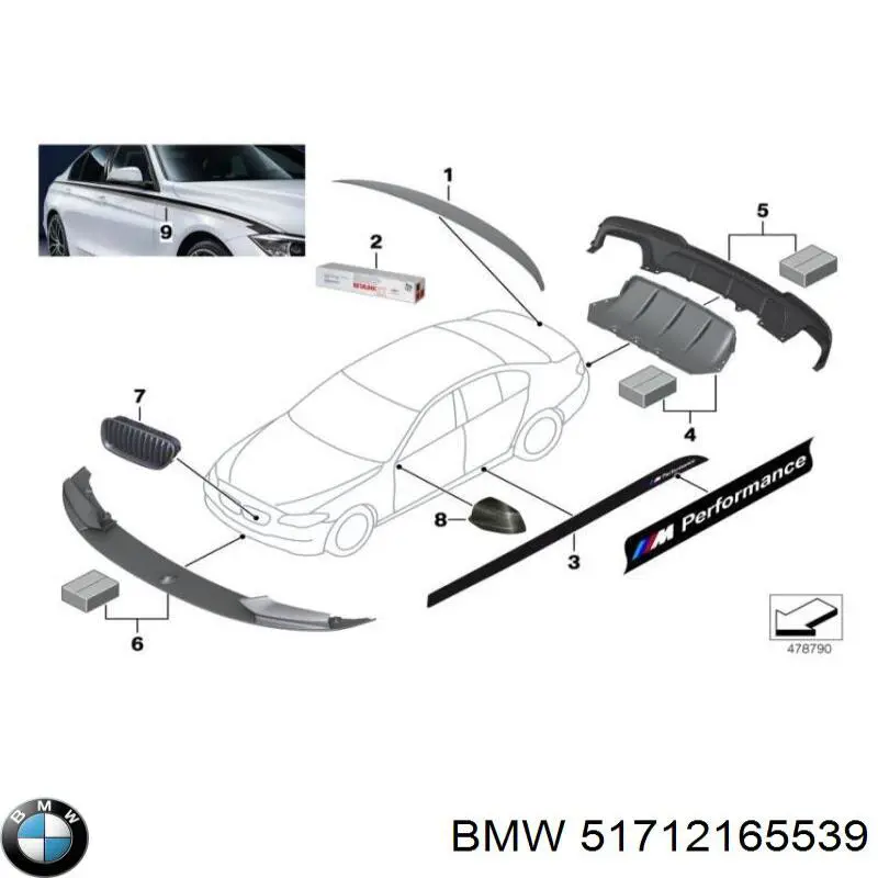 51712165539 BMW panal de radiador izquierda