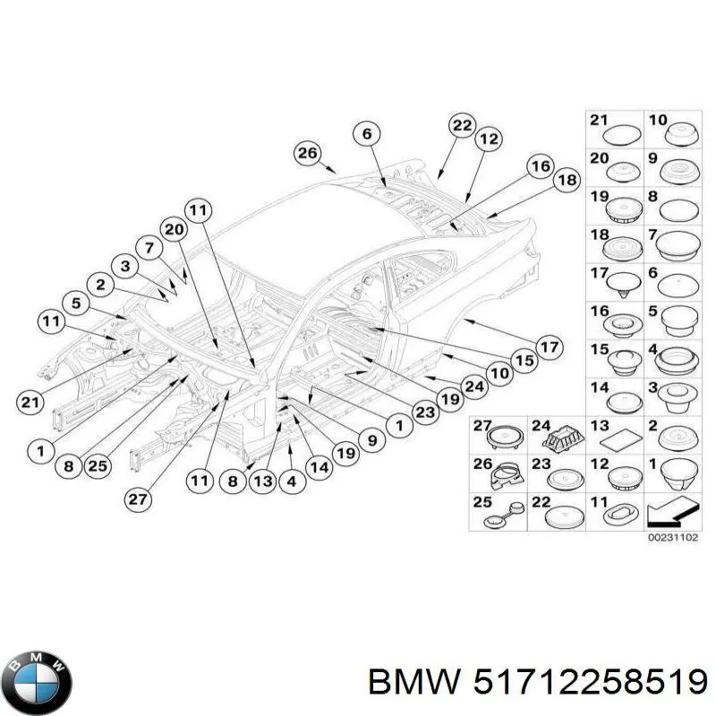 Kit de reparación, cilindro de freno principal BMW 51712258519 precio, desde 1,86 EUR