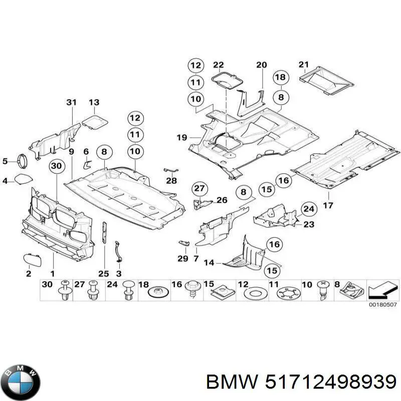 Comprar 51712498939 BMW Deflector de aire del radiador
