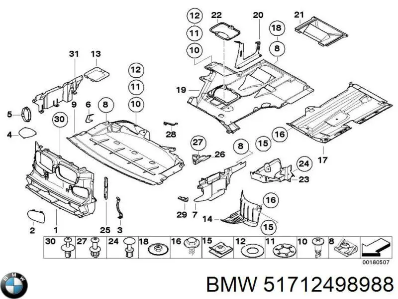 Protector antiempotramiento del motor para BMW 5 (E39)