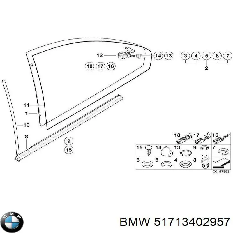Comprar 51713402957 BMW Guardabarros interior izquierdo trasero