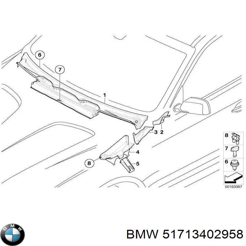 Tapa de rejilla de faro antiniebla delantero derecho BMW 51713402958 precio, desde 40,88 EUR