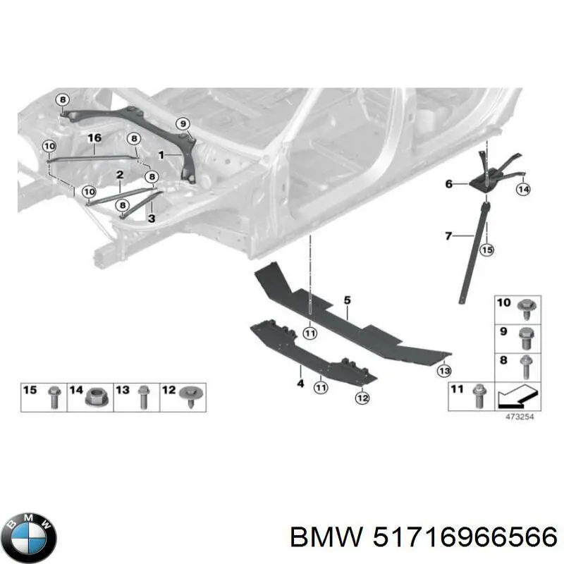 Perno de fijación del brazo oscilante delantero BMW 51716966566 precio, desde 8,83 EUR