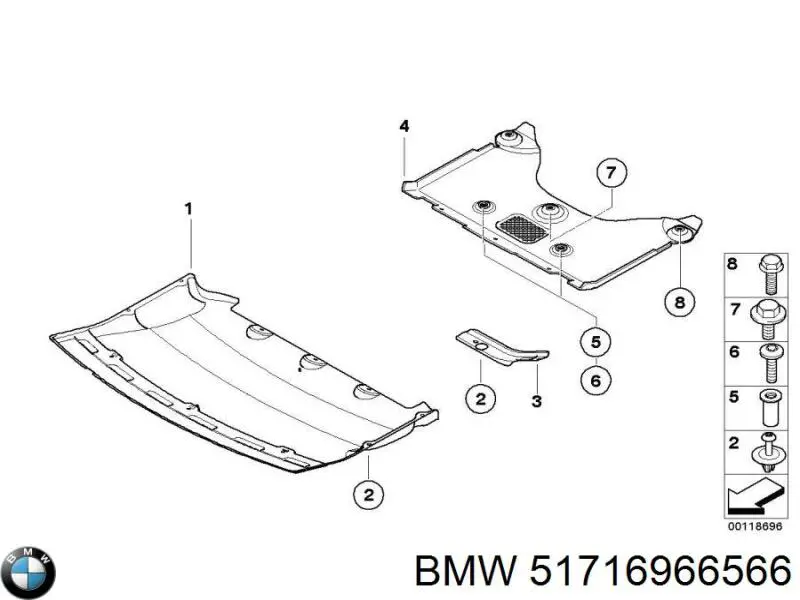 Comprar 51716966566 BMW Perno de fijación del brazo oscilante delantero
