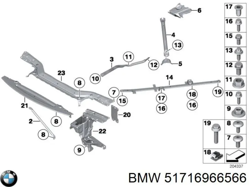 51716966566 BMW perno de fijación, brazo oscilante delantero