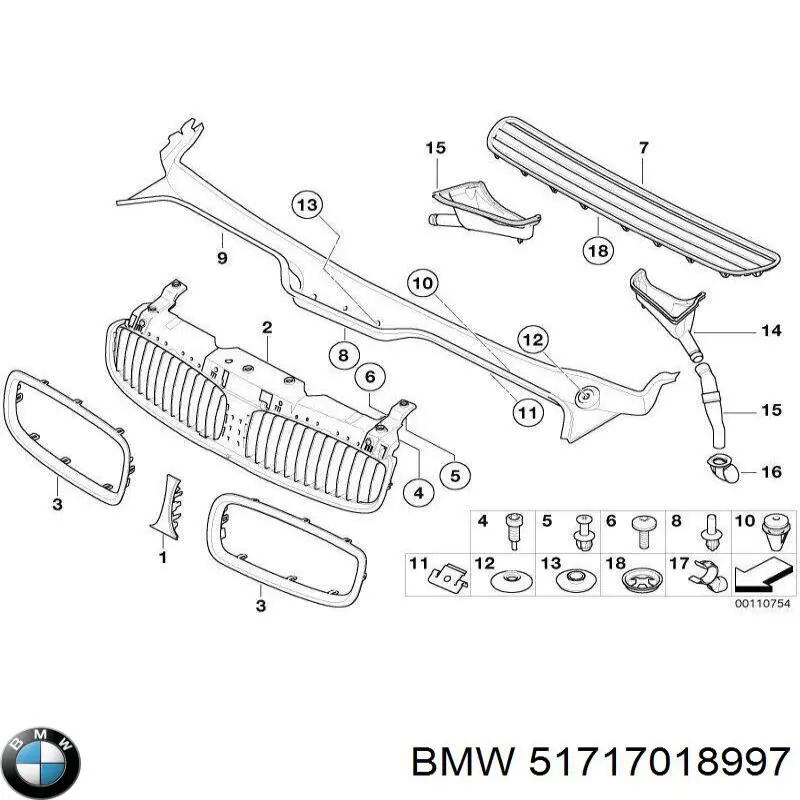 51717018997 BMW condensador aire acondicionado