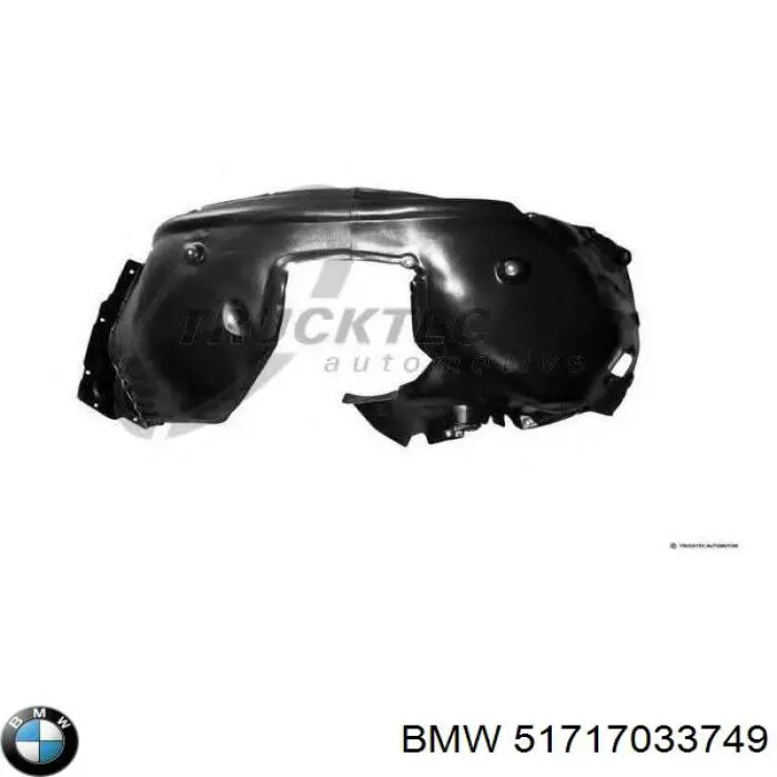 Guardalodos interior izquierdo, guardafango delantero BMW 51717033749 precio, desde 35,14 EUR
