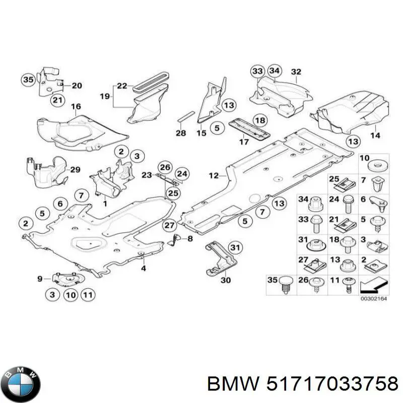 Comprar 51717033758 BMW Protección inferior derecha