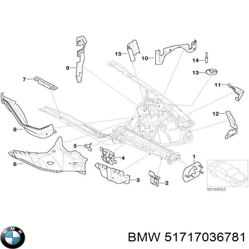 41114287198 BMW soporte superior de columna suspensión del amortiguador delantero