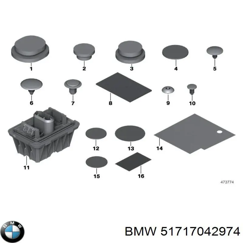 Cojín inferior del gato BMW 51717042974 precio, desde 19,62 EUR