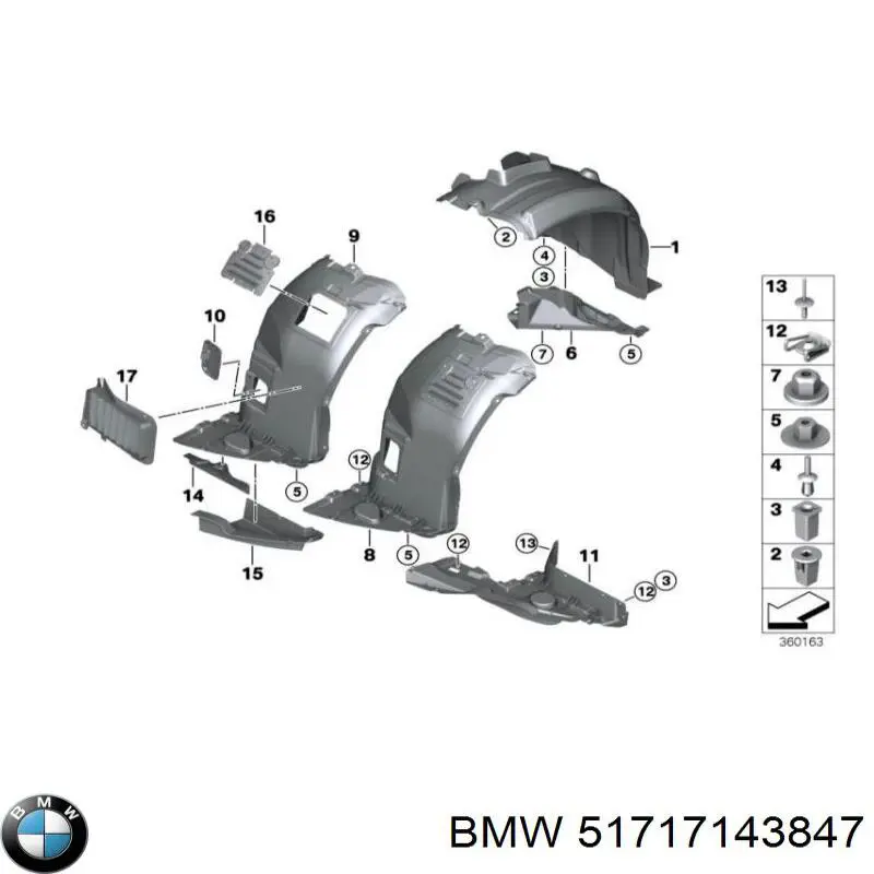 Comprar 51717143847 BMW Cubierta del motor