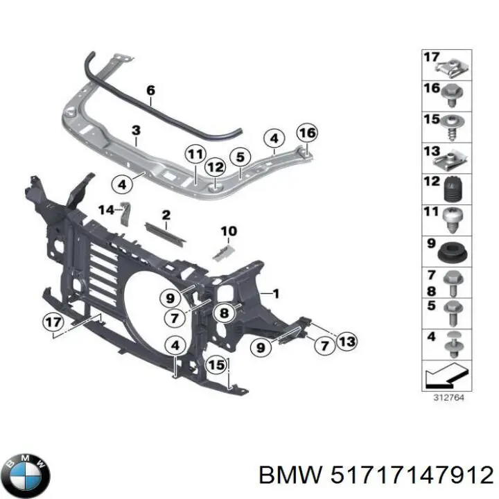 Comprar 51717147912 BMW Soporte de radiador