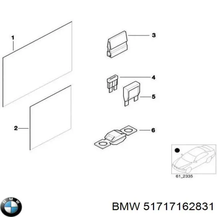 51717162831 Market (OEM) guardabarros interior, aleta delantera, derecho delantero