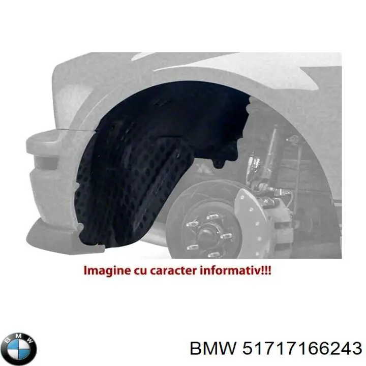 Comprar 51717166243 BMW Guardalodos interior izquierdo, guardafango delantero