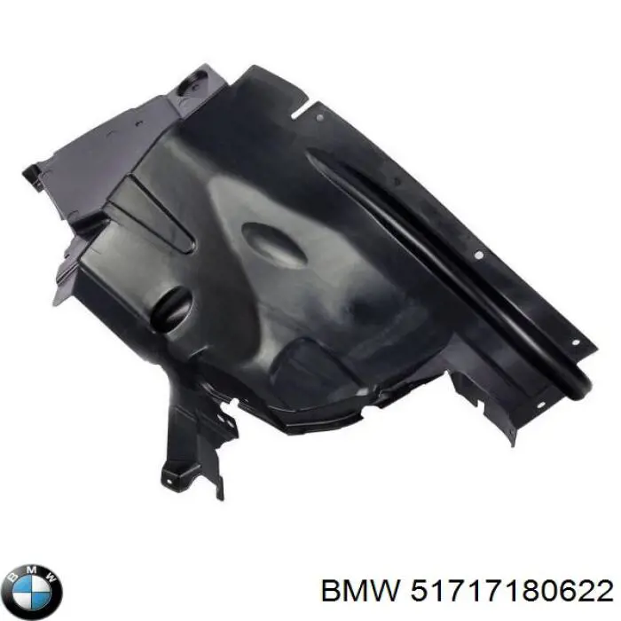 Guardabarros interior, aleta delantera, derecho trasero para BMW X6 (E72)
