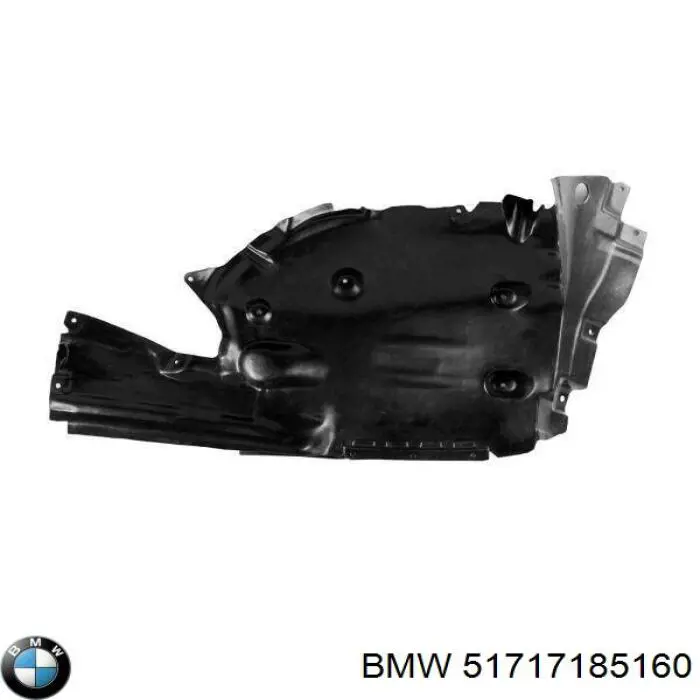 Guardabarros interior, aleta delantera, derecho trasero para BMW 7 (F01, F02, F03, F04)