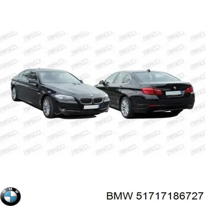 51717186727 BMW guardabarros interior, aleta delantera, izquierdo delantero
