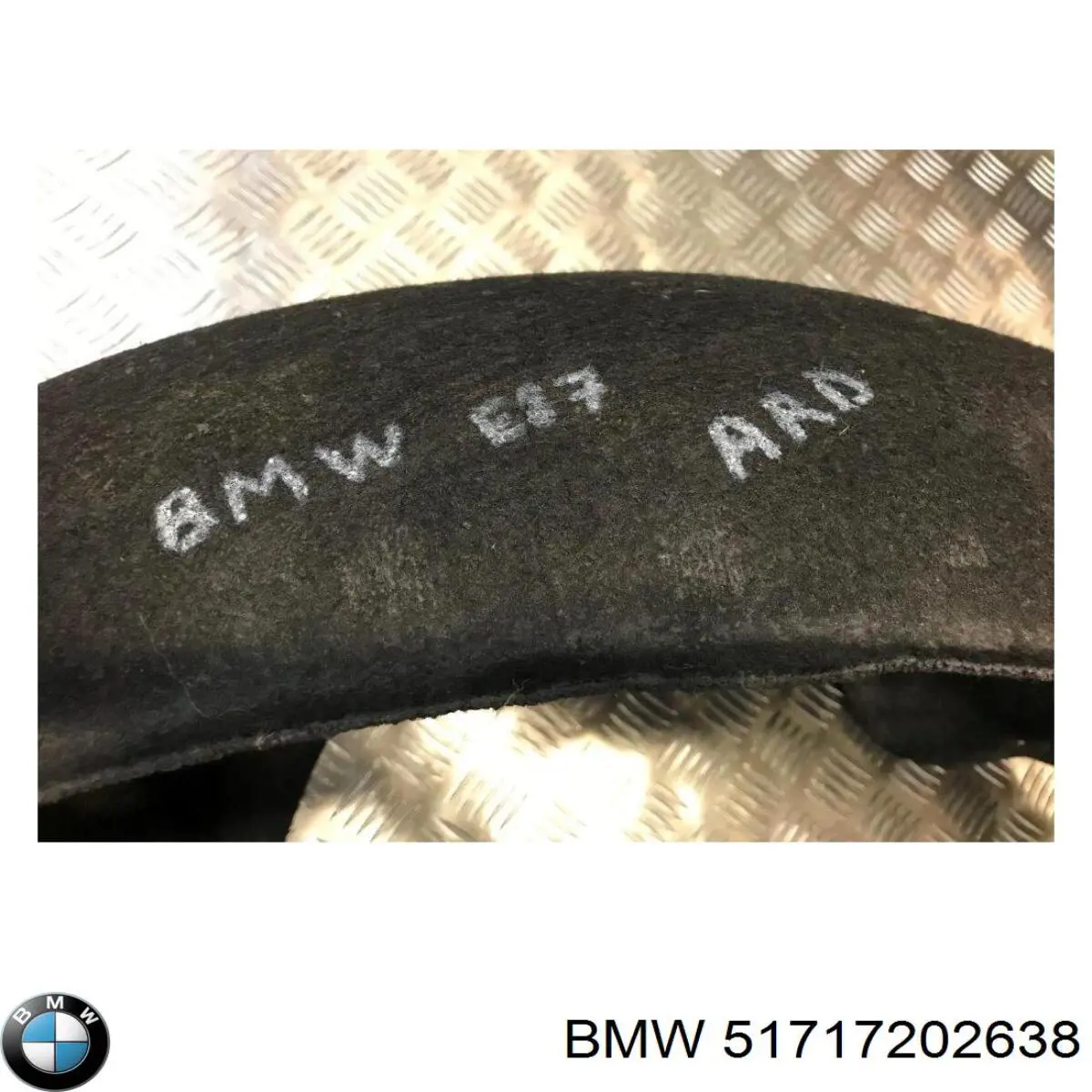 51717202638 BMW guardabarros interior, aleta trasera, derecho