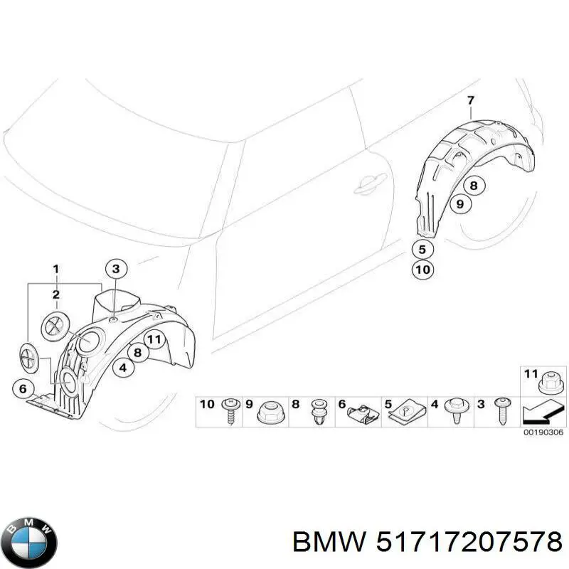 51717207578 BMW Paso rueda delantero derecho