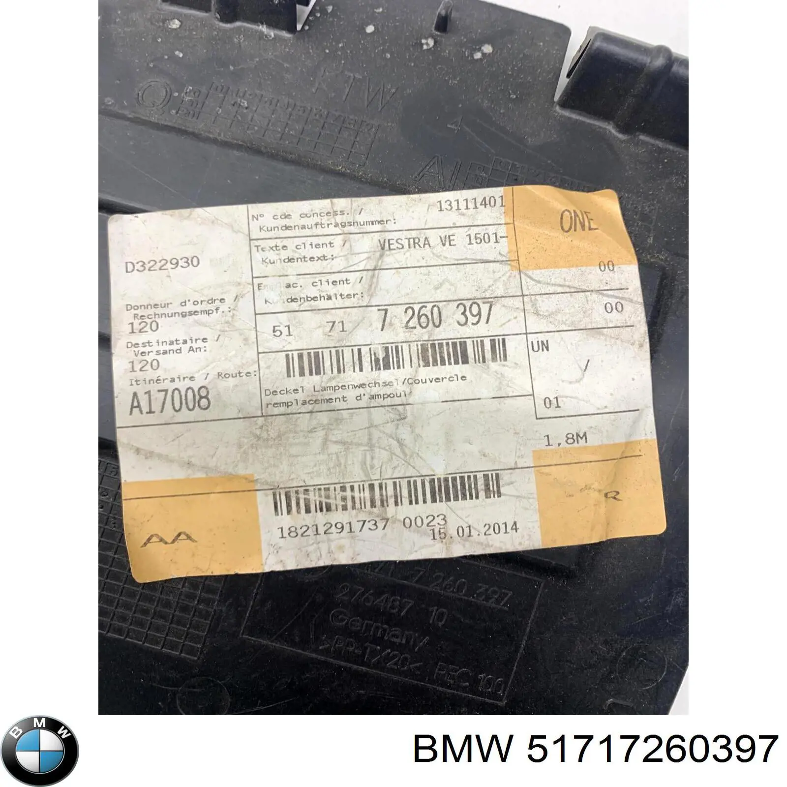 Juego de guardalodos delanteros izquierdo y derecho 7260397 BMW