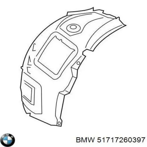 Juego de guardalodos delanteros izquierdo y derecho BMW 7260397 precio, desde 13,99 EUR