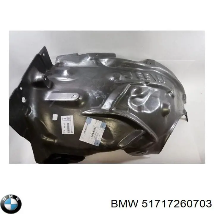 51717260703 BMW guardabarros interior, aleta delantera, izquierdo trasero