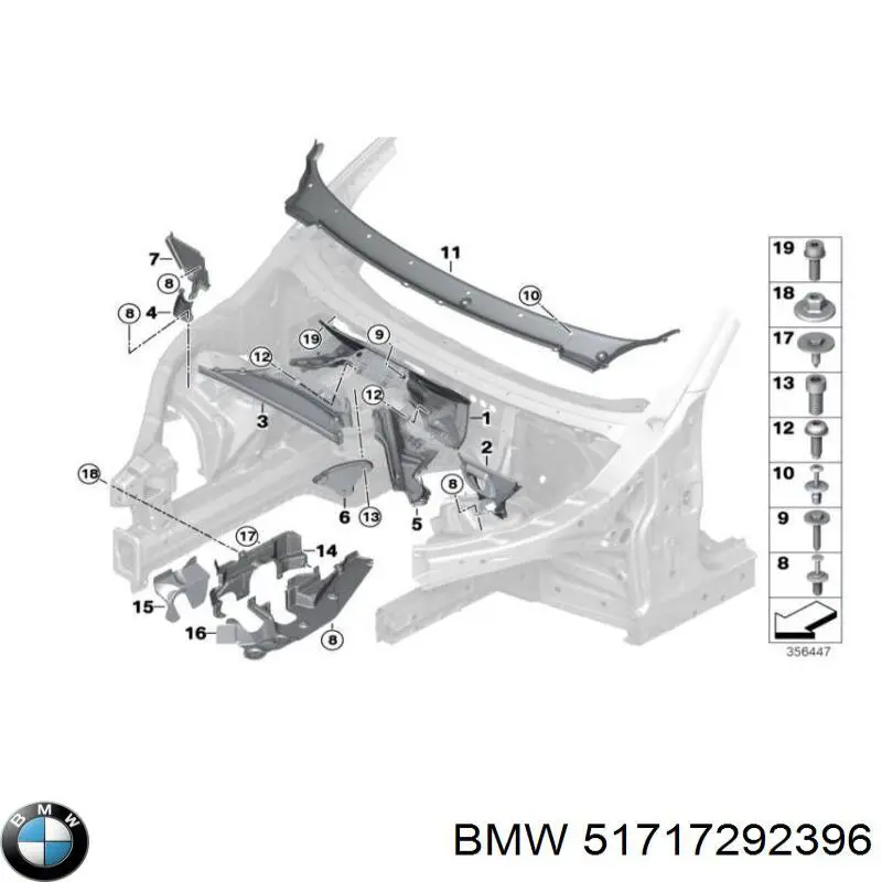 Canaleta del parabrisas BMW 51717292396 precio, desde 140,51 EUR